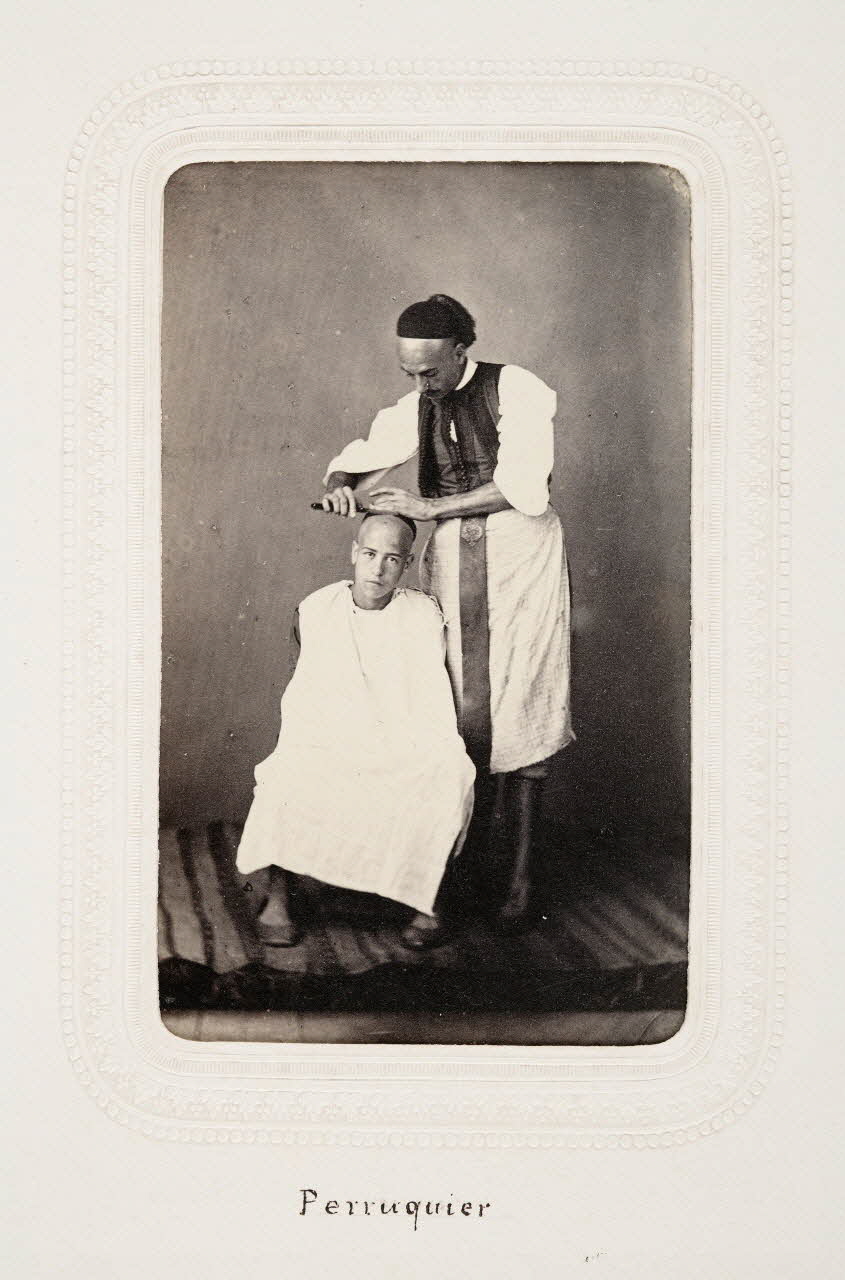 Jospeh Trésorier tirage photographique Perruquier Algérie 1860-1870 2020.41.1.9 Photo Mucem / Marianne Kuhn