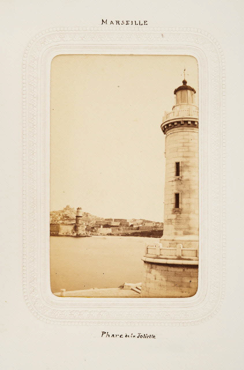 Collé et Vérane tirage photographique Marseille. Phare de la Joliette Provence-Alpes-Côte d'Azur, France 1860-1870 2020.41.1.94 Photo Mucem / Marianne Kuhn