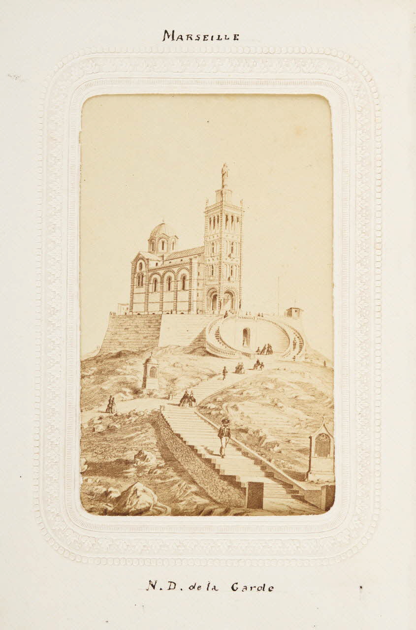 tirage photographique Marseille. N.D. de la Garde Provence-Alpes-Côte d'Azur, France 1860-1870 2020.41.1.97 Photo Mucem / Marianne Kuhn