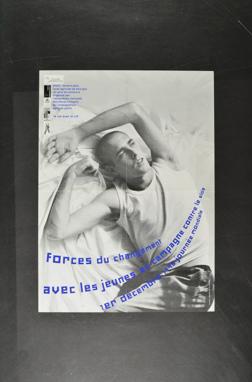 Association Nationale Des élèves Citoyens De affiche "Forces du changement avec les jeunes en campagne contre le sida" France 1998 2002.127.106 Photo Mucem