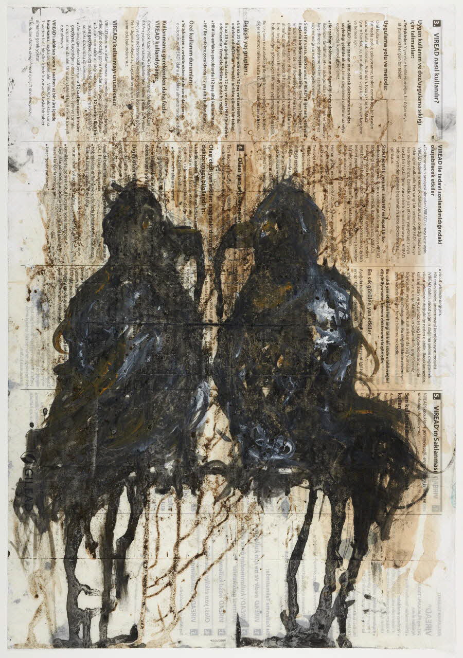 Zehra Dogan dessin Deux oiseaux Turquie 2017/11/30 2019.12.11 Photo Mucem / Marianne Kuhn