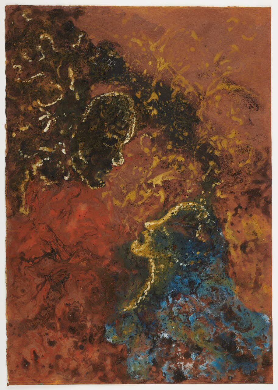 Zehra Dogan dessin Conversation II Turquie 2017/12/15 2019.12.6 Photo Mucem / Marianne Kuhn