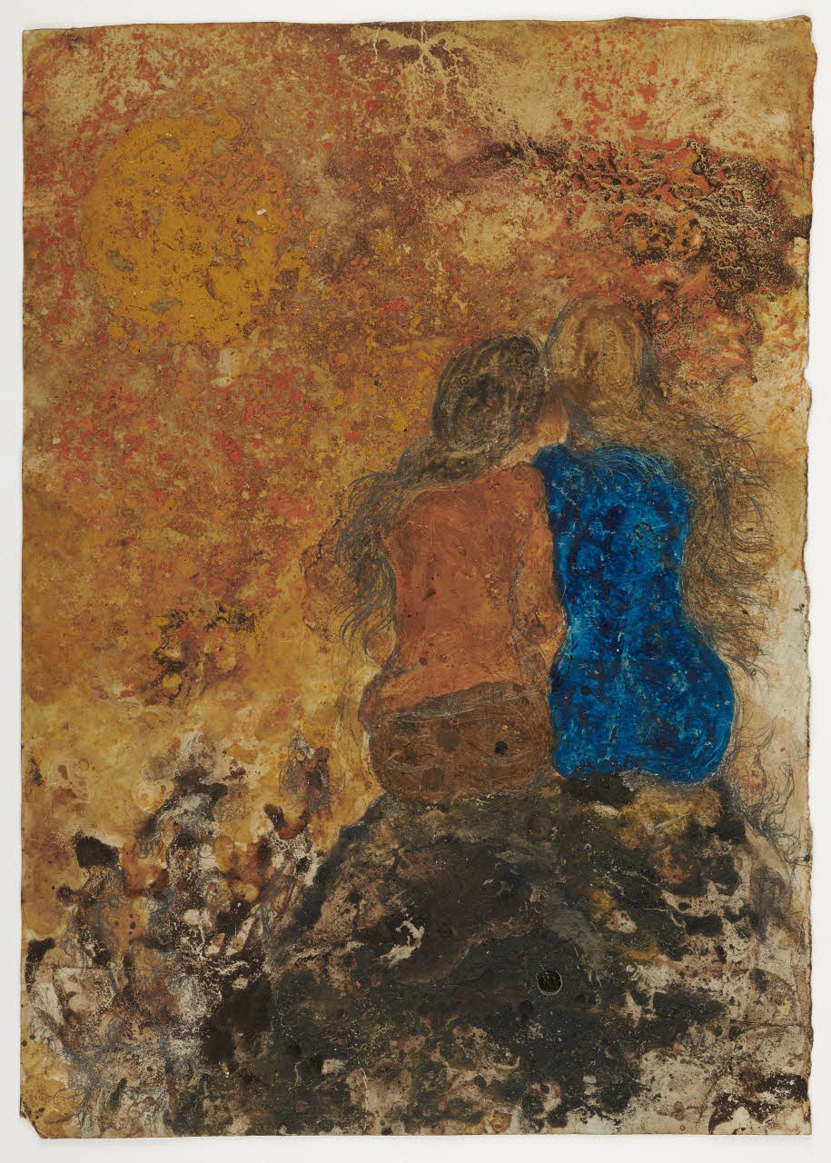 Zehra Dogan dessin Les deux amies Turquie 2017 2019.12.7 Photo Mucem / Marianne Kuhn