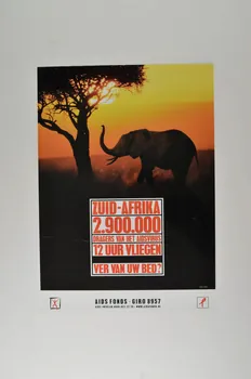 Stichting Aids Fonds - Fonds Néerlandais De Soutien affiche "Zuid-Afrika. 2.900.000 Dragers van het aidsvirus" Pays-Bas 1999 2002.127.111 Photo Mucem
