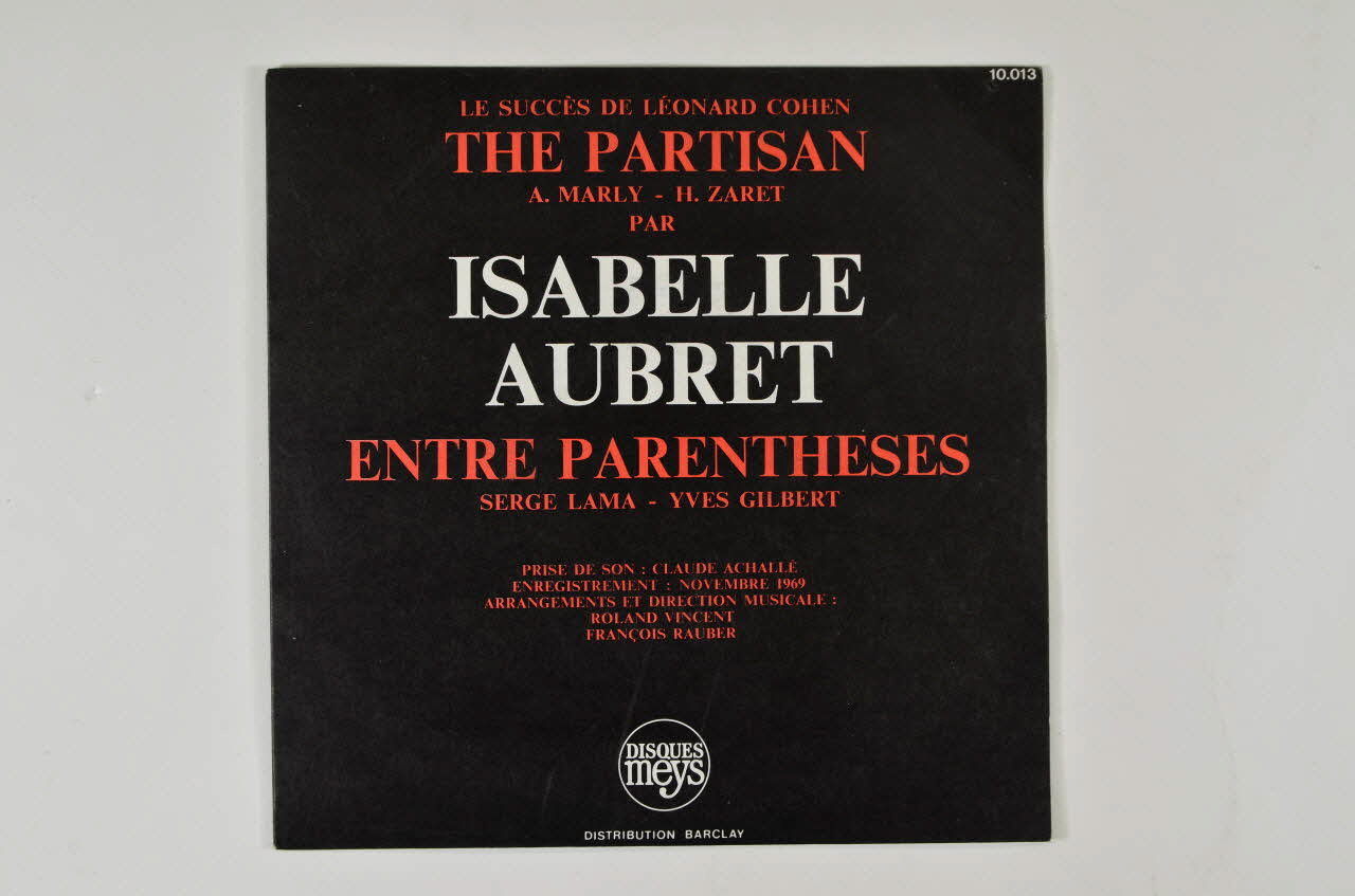 disque 45 tours Entre parenthèses 2001.69.16.1628.1-2 Photo Mucem