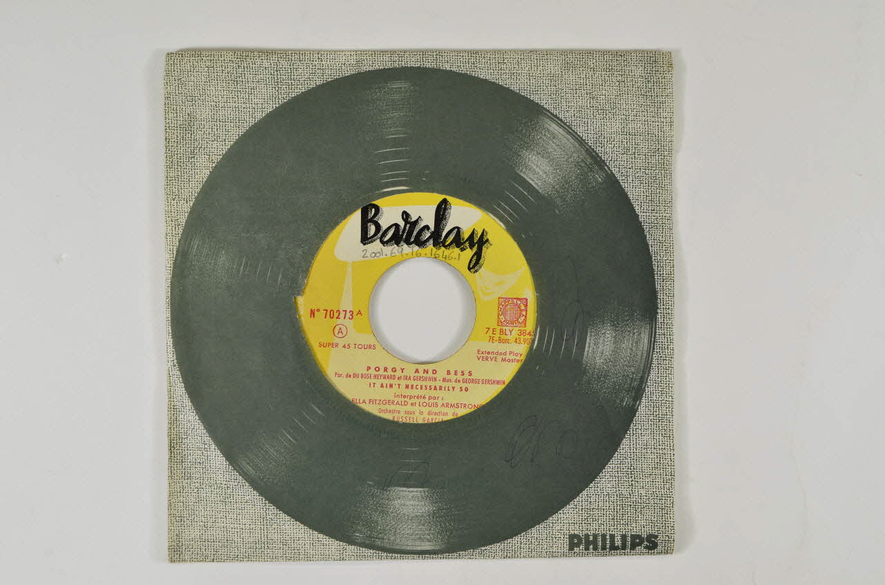 disque 45 tours Oh I got plenty o' nuttin' 2001.69.16.1646.1-2 Photo Mucem