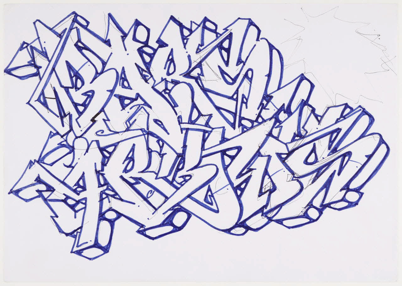 Neuro dessin "Bars and arrows" Lombardie, Italie 2009 2021.4.3 Photo Mucem / Marianne Kuhn