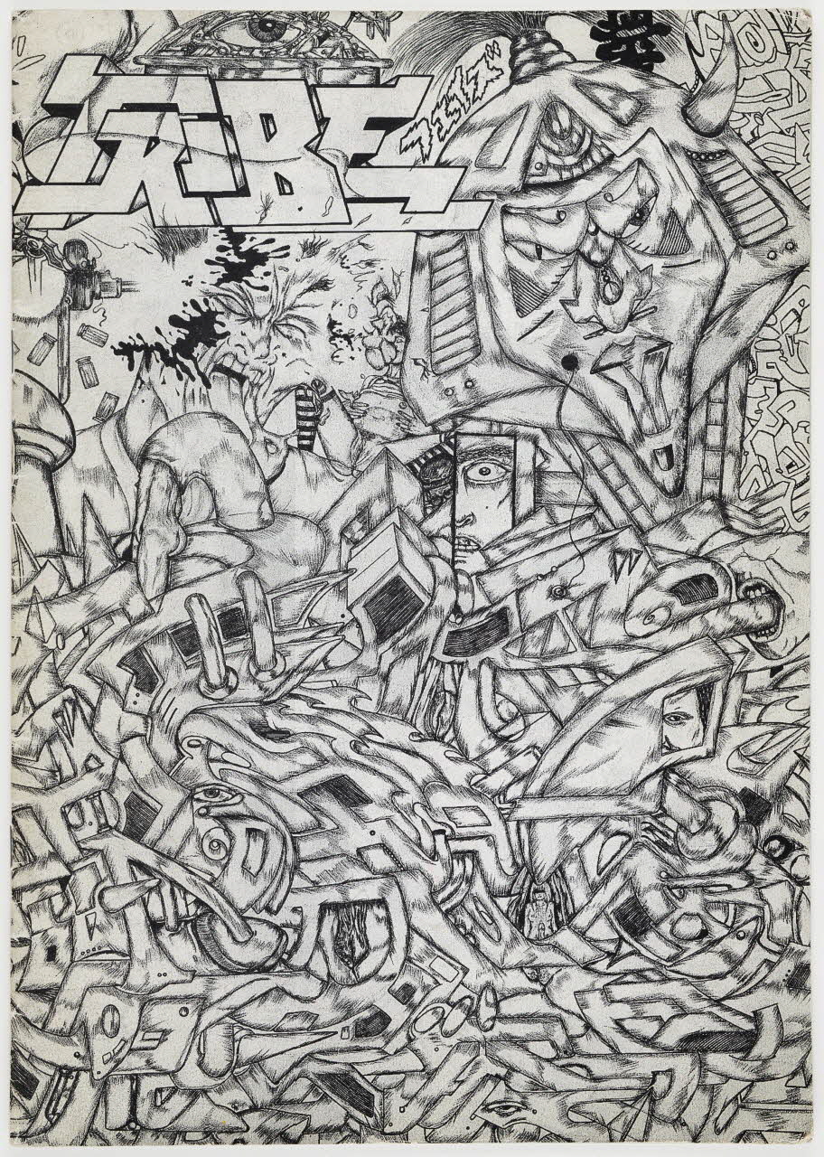 World tribe street wear ; KayOne ; Phase 2 magazine Hip Hop Tribe Magazine, n°8 Lombardie, Italie 1995 2021.4.8 Photo Mucem / Marianne Kuhn