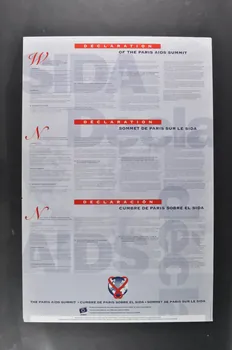 International Council of AIDS Service Organizations (ICASO) affiche "Déclaration : Sommet de Paris sur le sida" Île-de-France, France 1994 2002.127.166 Photo Mucem