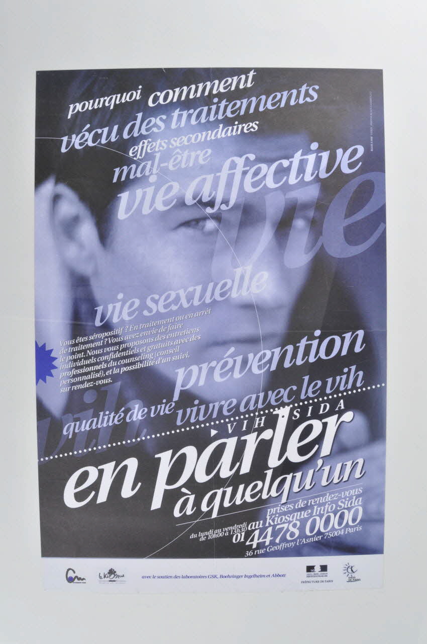 Fondation de France et la Fondation Levi Strauss affiche "En parler à quelqu'un" (homme) Île-de-France, France 2002 2002.127.176 Photo Mucem
