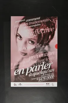Fondation de France et la Fondation Levi Strauss affiche "En parler à quelqu'un" (femme) Île-de-France, France 2002 2002.127.177 Photo Mucem
