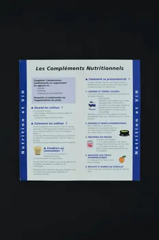 Association de Lutte contre le Sida (ALS) Lyon Dépliant "Les compléments nutritionnels" France 1997/4 2002.127.18  Photo Mucem