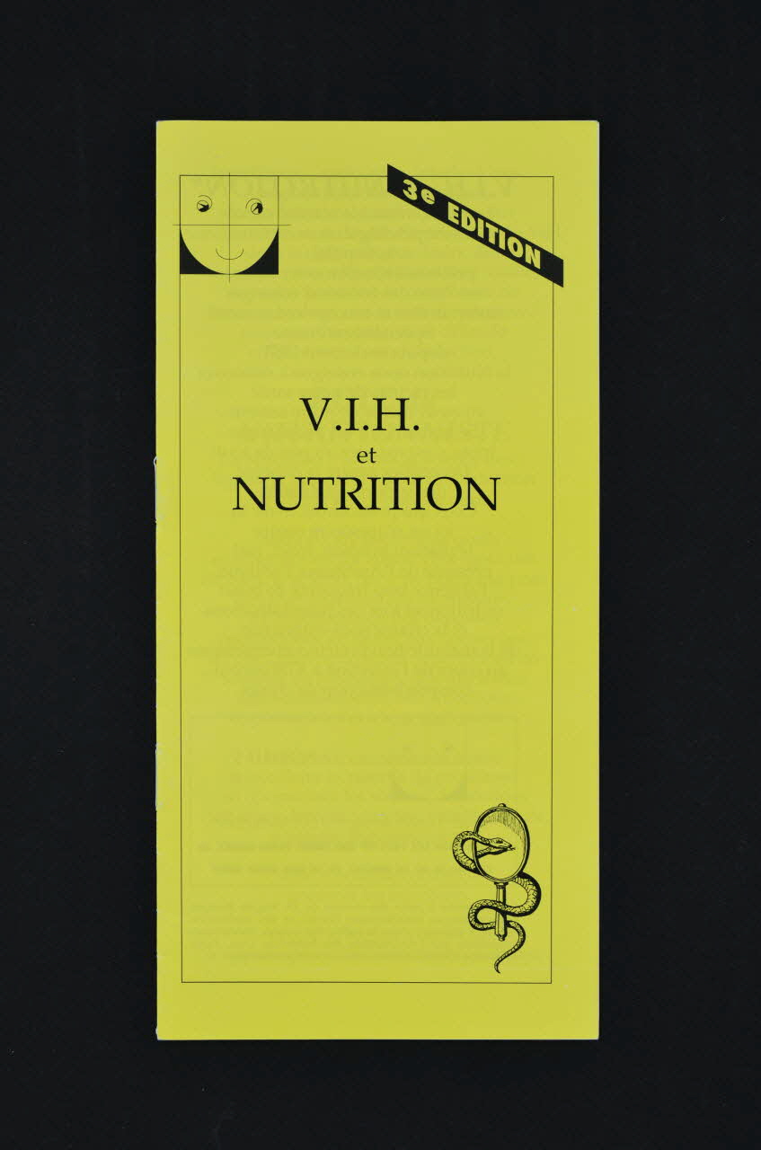 BROCHURE "VIH et nutrition" 3° édition France 1992/10 2002.127.19 Photo Mucem