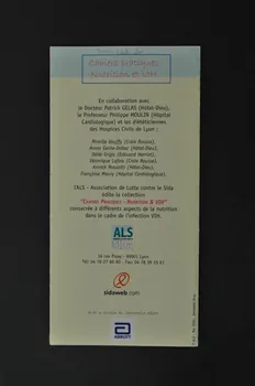 Association de Lutte contre le Sida (ALS) Lyon Dépliant "Dyslipidémie et anti-rétroviraux " Rhône-Alpes, France 2000/5 2002.127.20 Photo Mucem