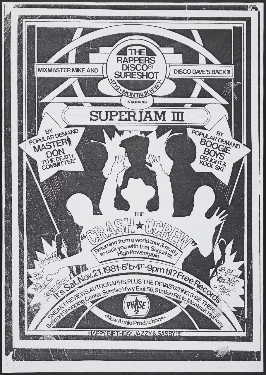 Phase 2 affiche Super Jam 3 New York, Etats-Unis 1980 2021.3.2 Photo Mucem / Marianne Kuhn