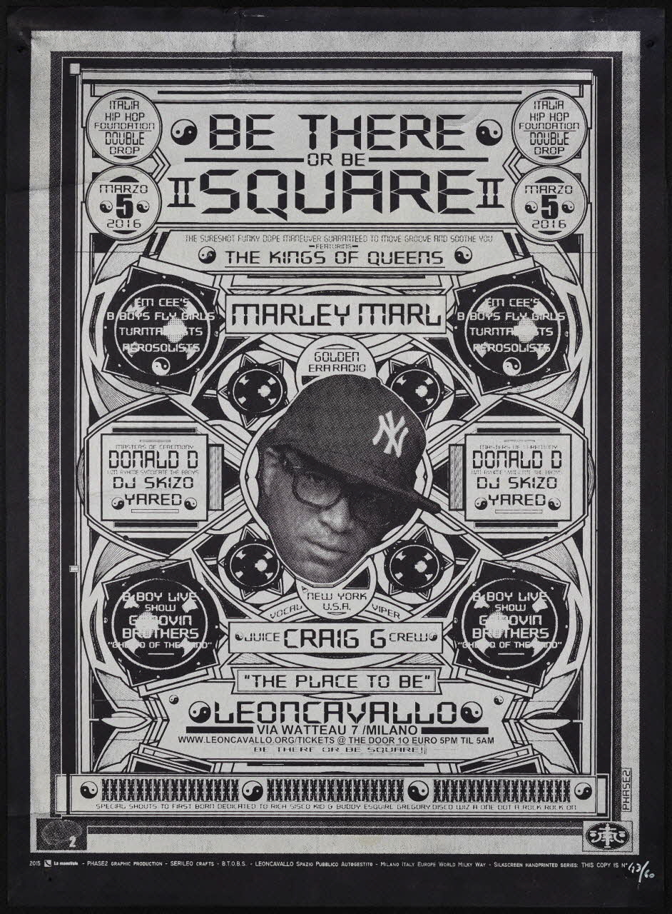 Phase 2 affiche Be there or be square II New York, Etats-Unis 2016 2021.3.5 Photo Mucem / Marianne Kuhn