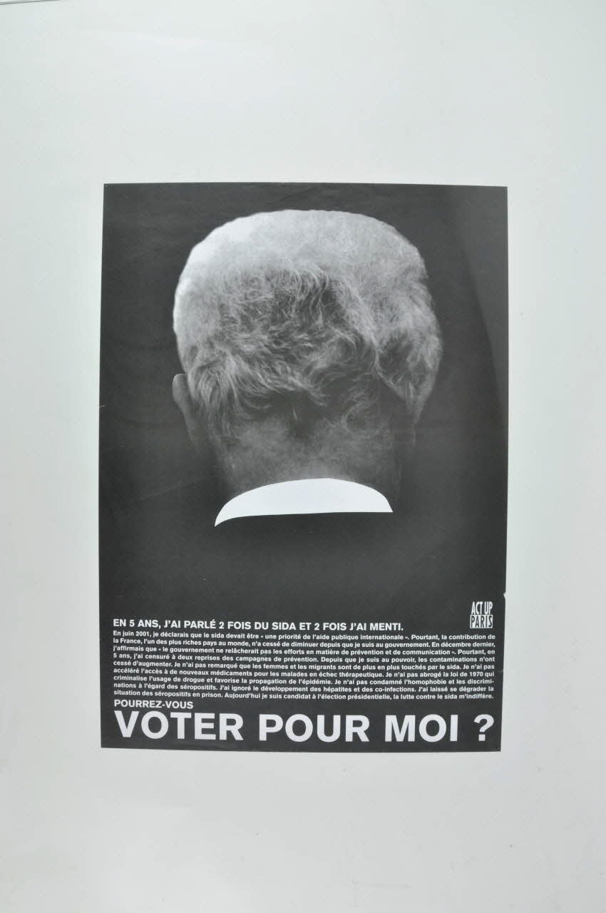 Act Up-Paris affiche "Pourrez-vous voter pour moi?" France 2002/4 2002.127.258  Photo Mucem