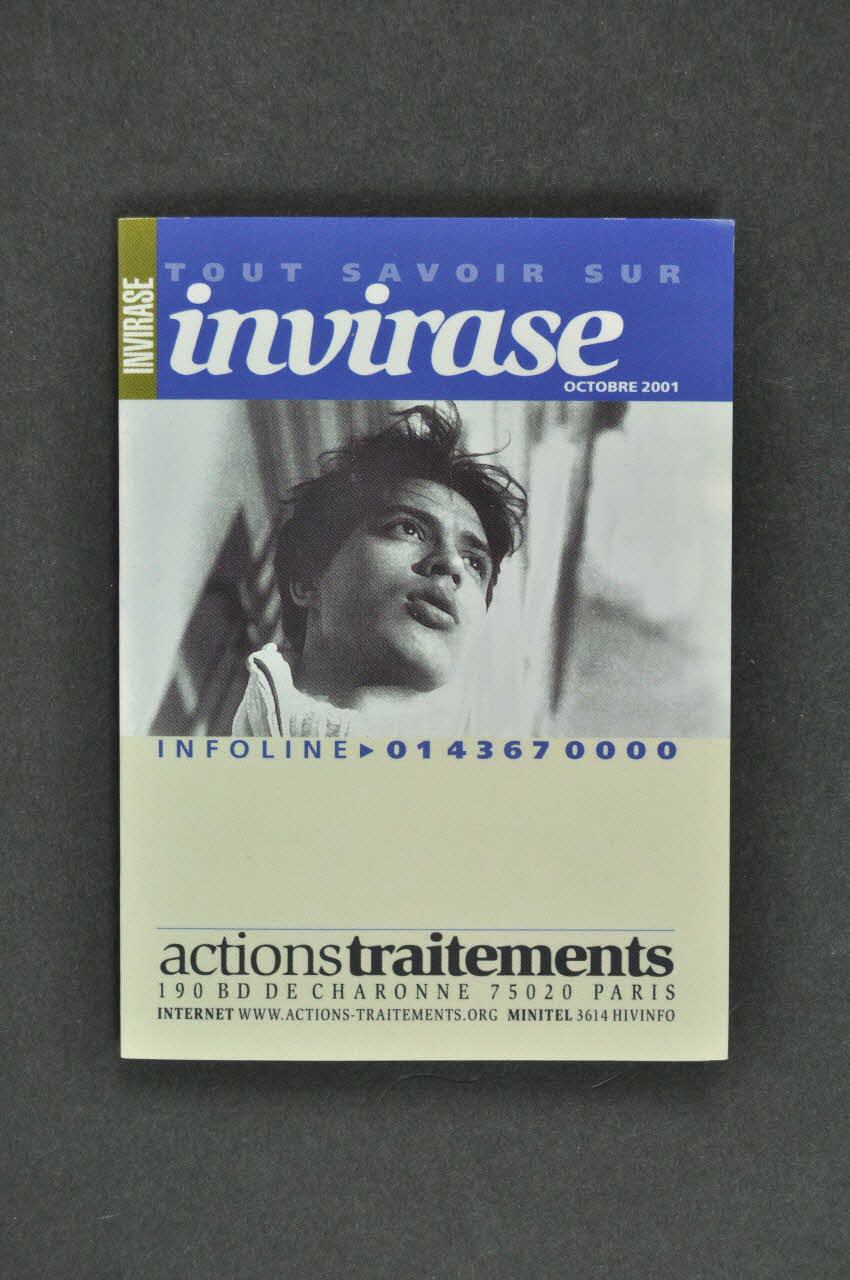 Actions Traitements Dépliant "Tout savoir sur Invirase. " France 2001/10 2002.127.29 Photo Mucem