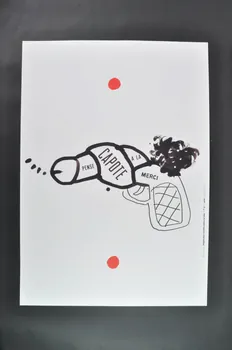 affiche Affiche "Images pour la lutte contre le sida", n°22  de Gérard Paris-Clavel / "Pense à la capote Merci." France 1993 2002.127.313  Photo Mucem