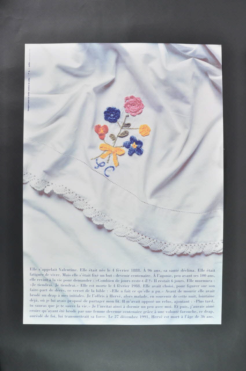 affiche Affiche "Images pour la lutte contre le sida", n°23  de Sophie Calle France 1993 2002.127.314 Photo Mucem