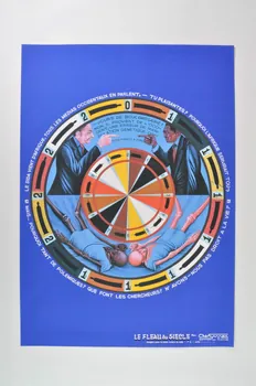 affiche Affiche "Images pour la lutte contre le sida", n°36  de Chéri Samba / ... Que font les chercheurs? N'avons-nous pas droit à la vie? France 1993 2002.127.327 Photo Mucem