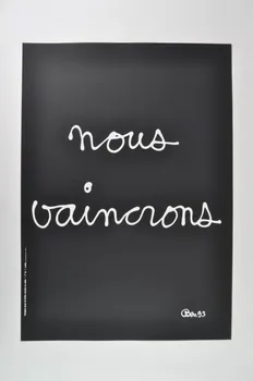 affiche Affiche "Images pour la lutte contre le sida", n°37  de Ben / "nous vaincrons" France 1993 2002.127.328  Photo Mucem