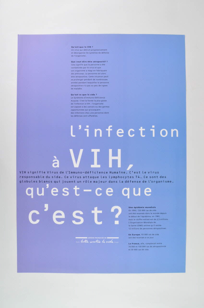 affiche "L'infection à VIH, qu'est-ce que c'est"? France 1993 2002.127.331 Photo Mucem