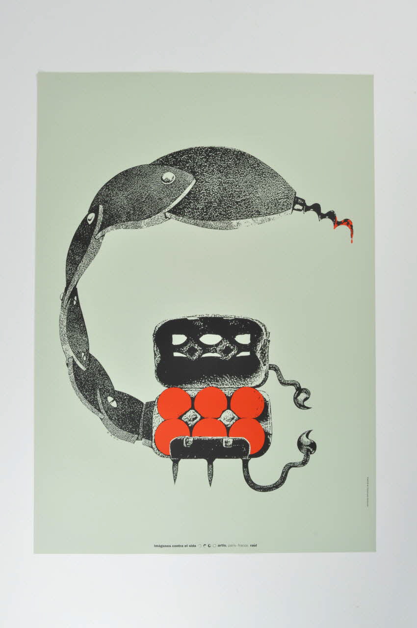 affiche Affiche  "Imagines contra el sida" n°9  de Raül Espagne 1994 2002.127.344 Photo Mucem
