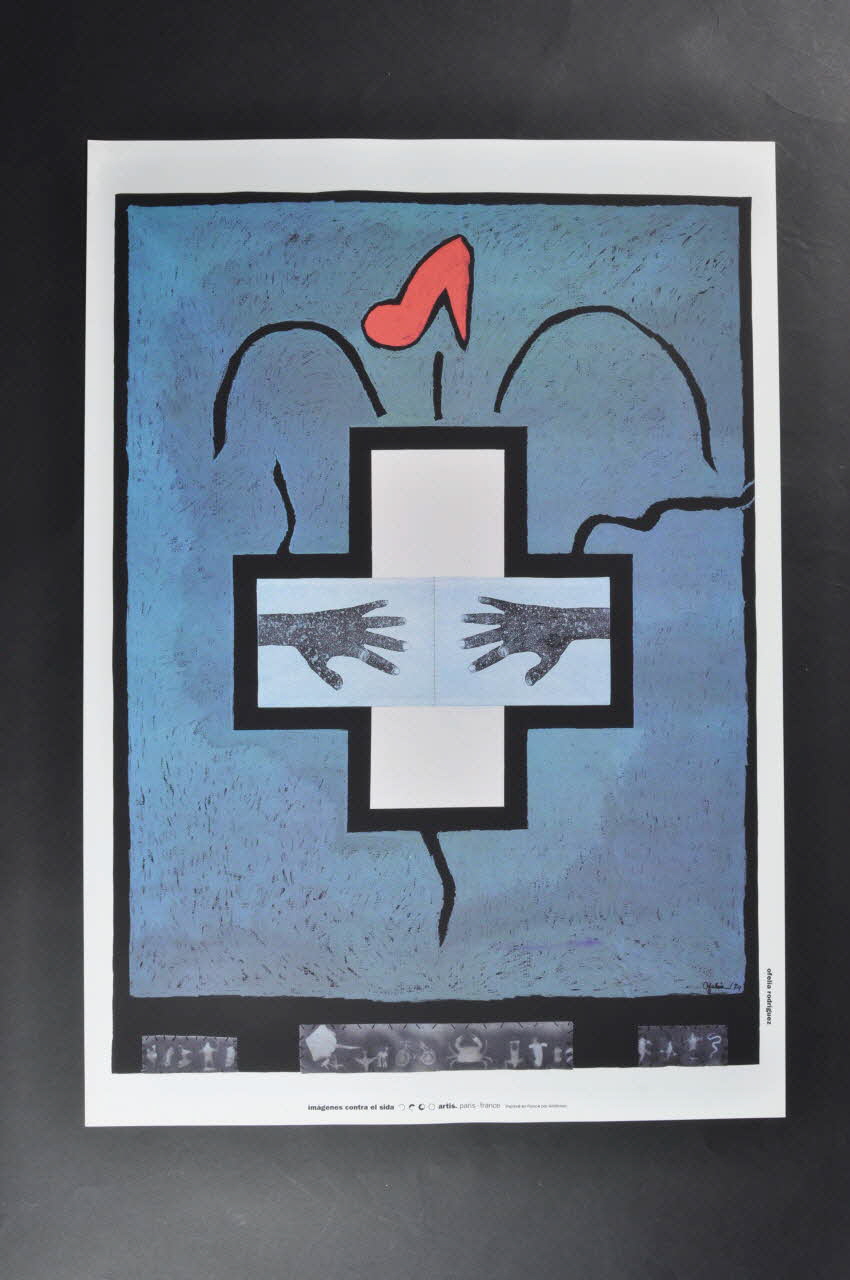 affiche Affiche  "Imagines contra el sida" n°19 de Ofelia Rodriguez Espagne 1994 2002.127.354 Photo Mucem
