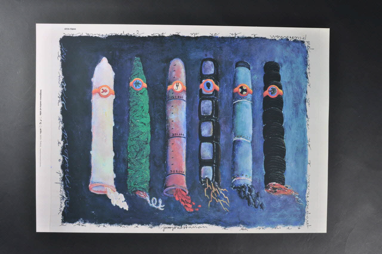 affiche Affiche  "Imagines contra el sida" n°22 de Elvis Lopez Espagne 1994 2002.127.357 Photo Mucem