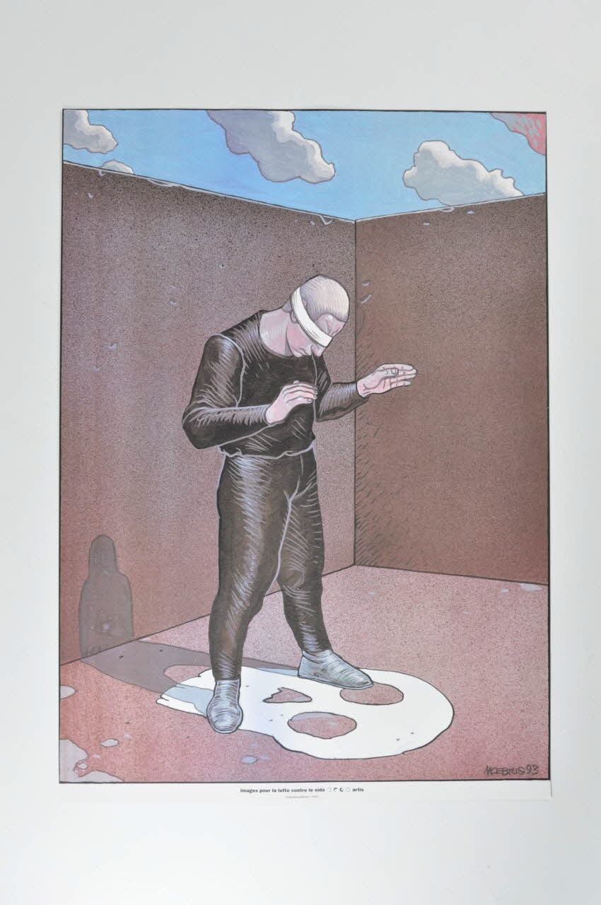 affiche Affiche  "Imagines contra el sida" n°31  de Moebius Espagne 1994 2002.127.366 Photo Mucem