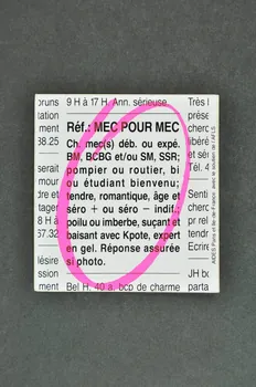 autocollant "Réf : Mec pour Mec" 2002.127.38 Photo Mucem