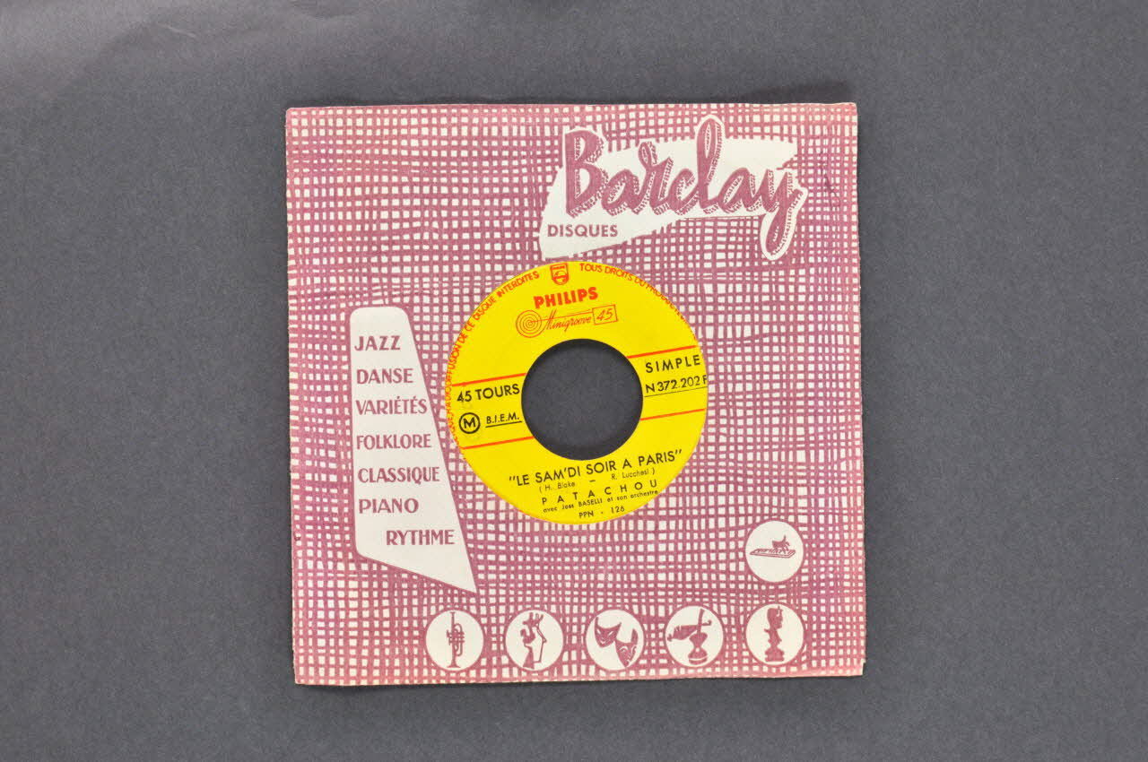 disque 45 tours Parce que 2001.69.16.1970.1-2 Photo Mucem