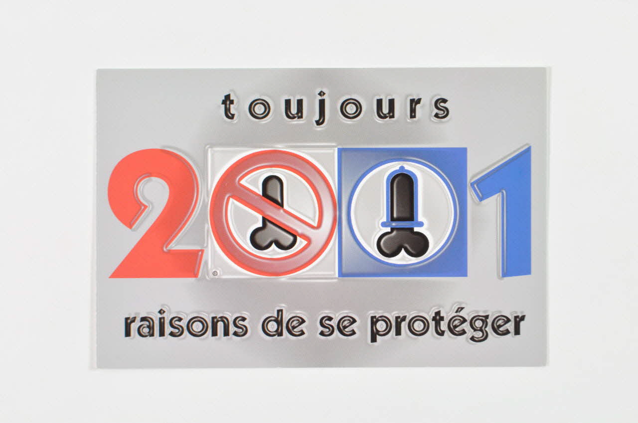 SNEG (Syndicat National des Entreprises Gaies) carte postale "Toujours 2001 raisons de se protéger" France 2001 2002.127.43 Photo Mucem