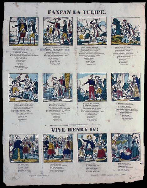 Pellerin à compartiments (4x3) FANFAN LA TULIPE.  VIVE HENRI IV! Lorraine, France 1851-1860 1946.106.100 Photo
