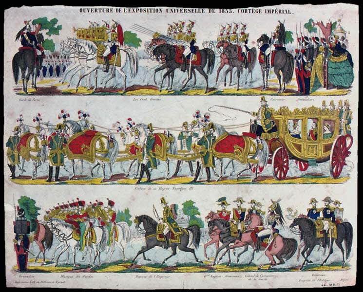 Pellerin à registres (3) OUVERTURE DE L'EXPOSITION UNIVERSELLE DE 1855. CORTEGE IMPERIAL. Lorraine, France 1855 1946.106.11 Photo