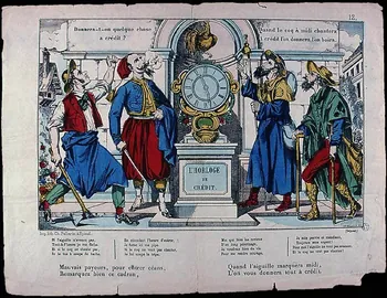 J. P. ; C. M. ; Pellerin estampe L'HORLOGE  DE  CREDIT. Lorraine, France 1880-1888 1950.39.2436 Photo