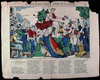 G.M. ; J. P. ; Pellerin estampe LE GRAND DIABLE D'ARGENT, PATRON DE LA FINANCE. Lorraine, France 1880 1950.39.2432 Photo