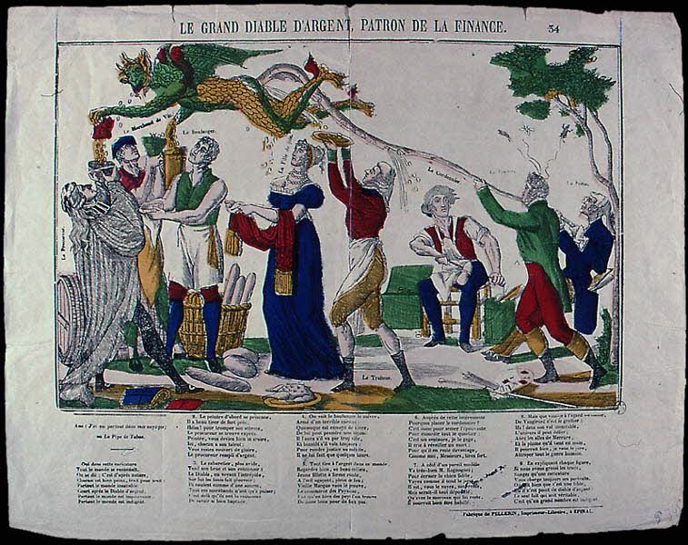 Pellerin estampe LE GRAND DIABLE D'ARGENT, PATRON DE LA FINANCE. Lorraine, France 1840 1950.39.2433 Photo