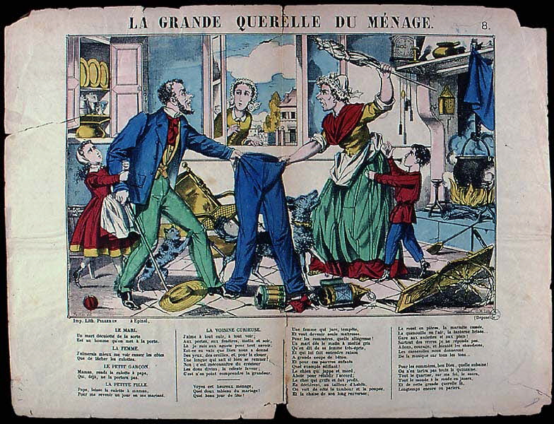 estampe LA GRANDE QUERELLE DU MENAGE. 1950.39.2425 Photo