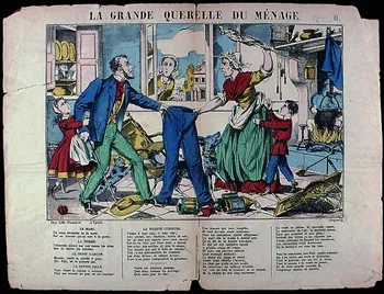 estampe LA GRANDE QUERELLE DU MENAGE. 1950.39.2425  Photo