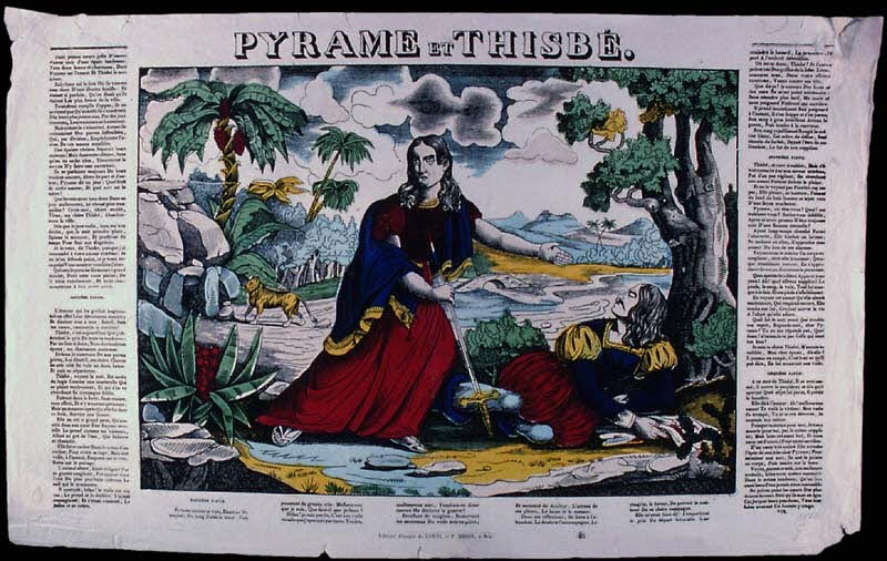 estampe PYRAME et THISBE. Metz 1861-1868 1950.39.2388 Photo