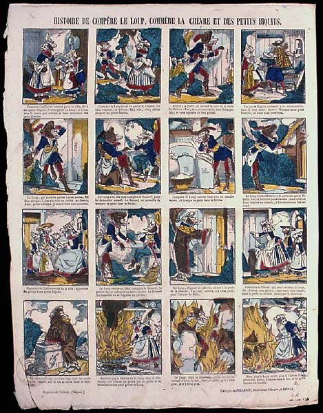 Pellerin à compartiments (4x4) HISTOIRE DE COMPERE LE LOUP, COMMERE LA CHEVRE ET DES PETITS BIQUITS. Lorraine, France 1935 1946.106.170 Photo