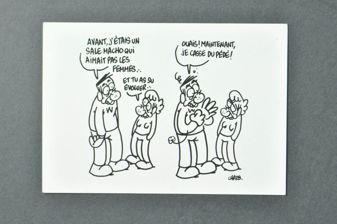 carte postale "Lutter contre l'homophobie, c'est lutter contre le sida." 2002.127.46 Photo Mucem