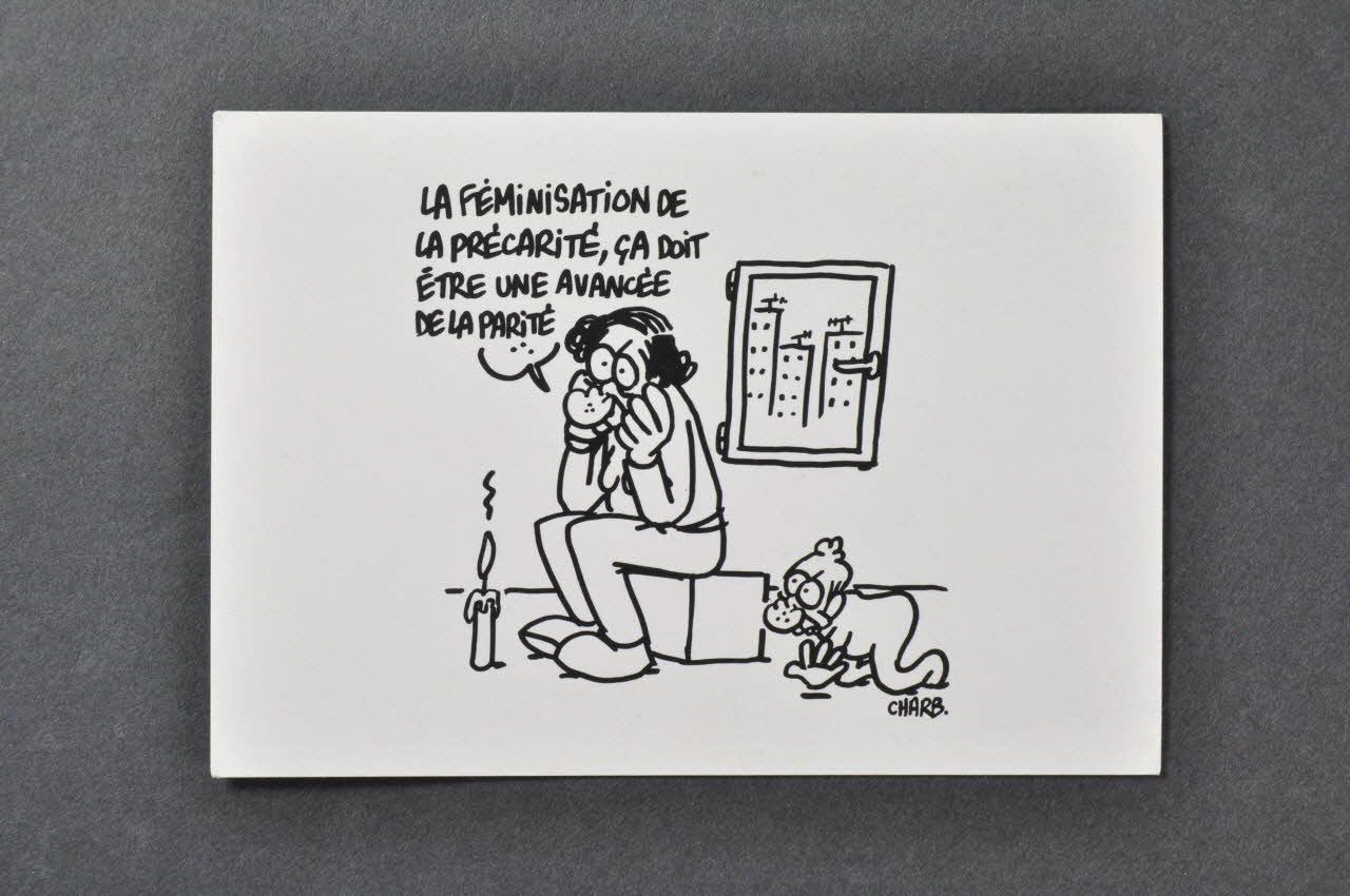 carte postale "Lutter contre le sexisme, c'est lutter contre le sida." 2002.127.49 Photo Mucem