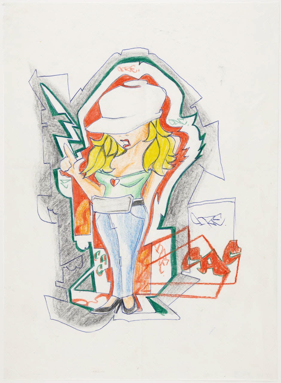 dessin Jeune femme en pied 2018.25.9 Photo Mucem / Marianne Kuhn