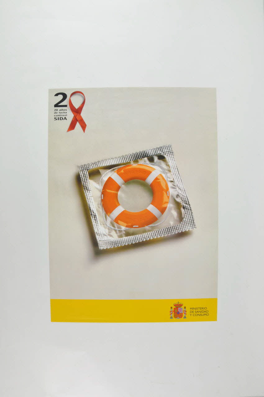 affiche "20 anos de lucha contra el SIDA" (20 ans de lutte contre le SIDA) 2002.127.58 Photo Mucem