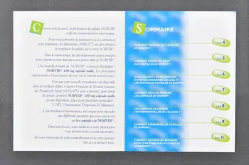 BROCHURE "Conseils et informations pratiques pour les personnes en traitement sur le passage du sirop aux capsules Norvir" 2002.127.62 Photo Mucem