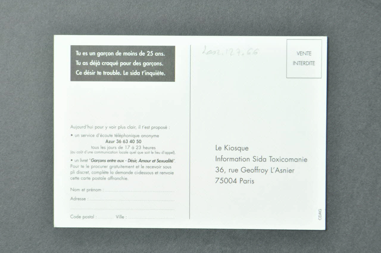 carte postale "Désir, amour et sexualité" 2002.127.66 Photo Mucem