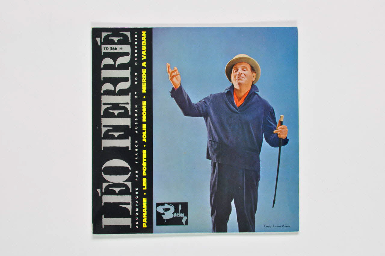 Frank Aussman ; Léo Ferré disque 45 tours Merde à Vauban France 1961 2001.69.16.2063.1-2 Photo Mucem